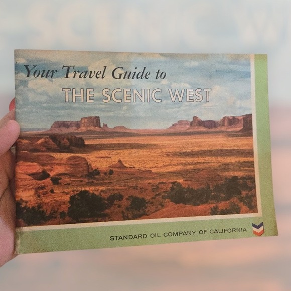 VTG Chevron Scenic West Travel Guide Trail Brochure Standard Oil Map 1950s Gas